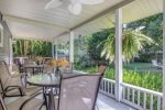 Outdoor dining on the back porch